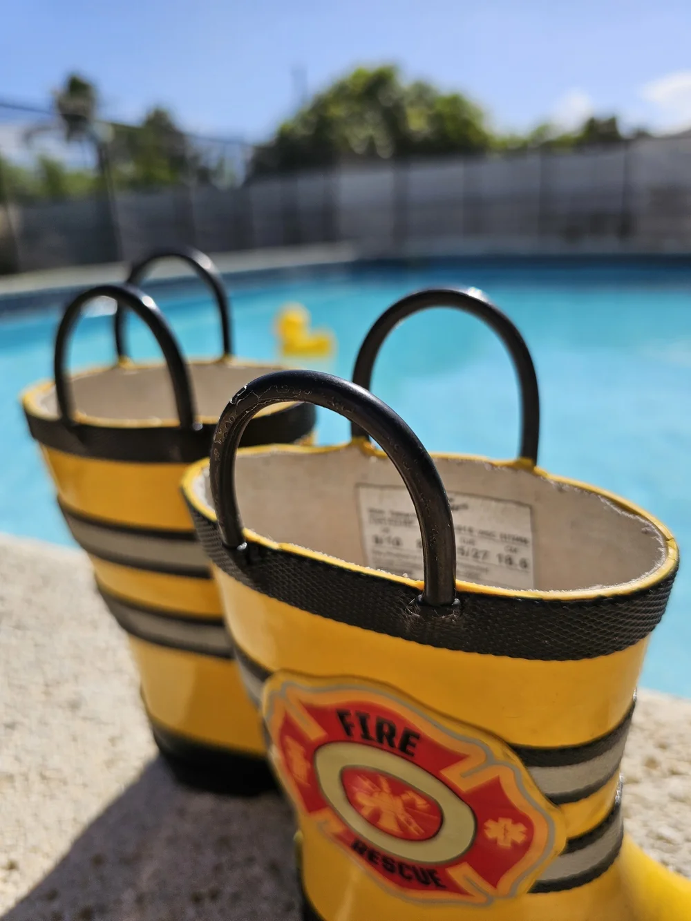 Western Chief Kids Yellow & Black Fire Rescue Rain Boots